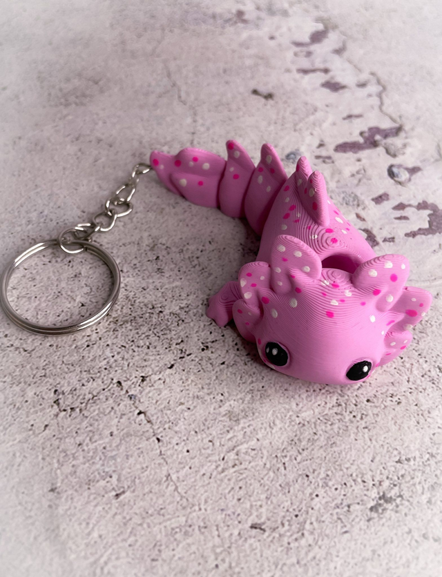 Klíčenka Axolotl růžový