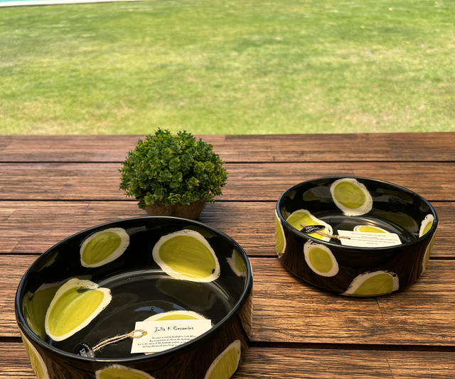 Cerámica Giraffe Lemon - Set 2 bowls L + XL