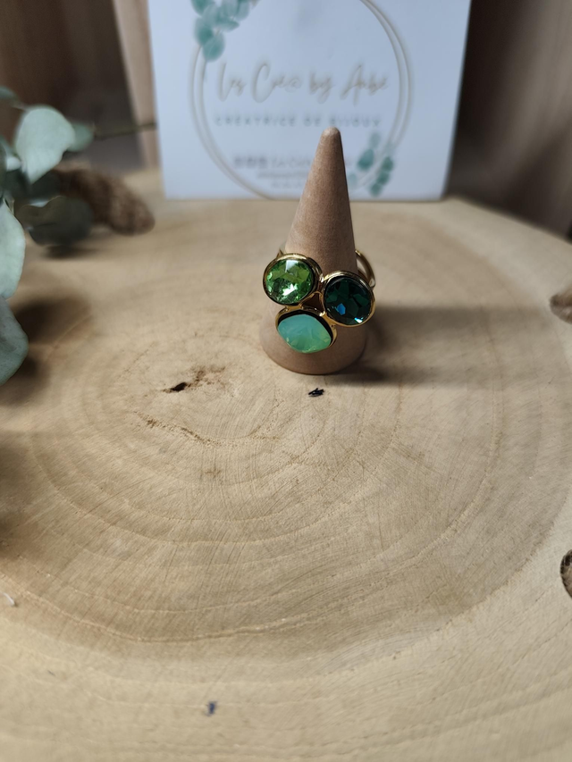 BAGUE DIAM'S VERT 0000929