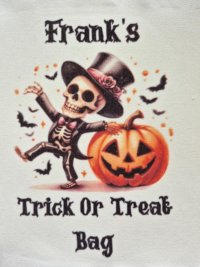 Personalised Skeleton Tote Bag