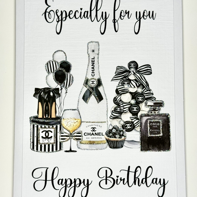 Glitter Greetings Card 7x5" 