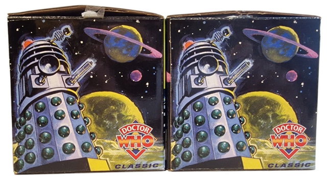 Doctor Who micro talking Daleks black with gold & silver balls - 1996