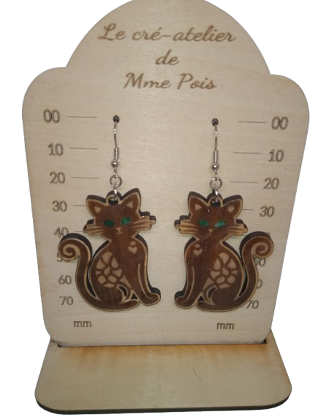 boucle oreilles Chats du Crépuscule