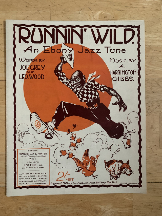 Runnin' Wild - An Ebony Jazz Tune (vintage sheet music 1922)