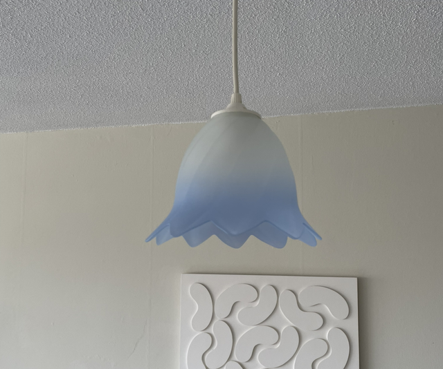 Blauw bloemen lampje