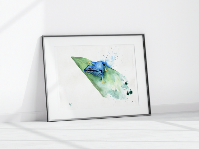 Electric Blue Gecko Love (Original)