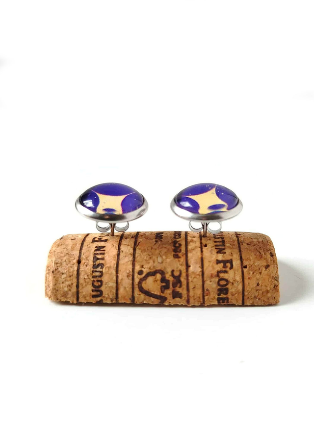 Puces d'oreilles en PAPIER recyclé - Etoiles