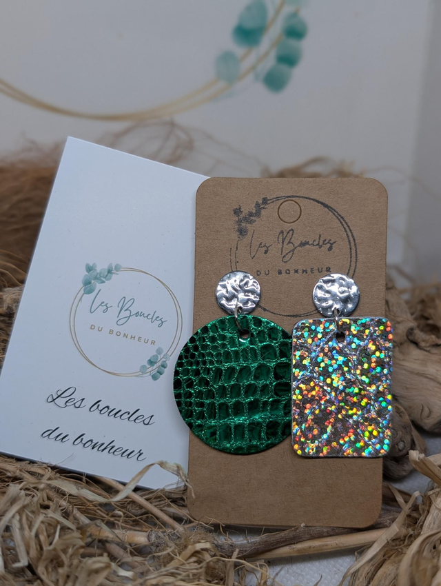 Boucles d&#039;oreilles Asymétrique zk135