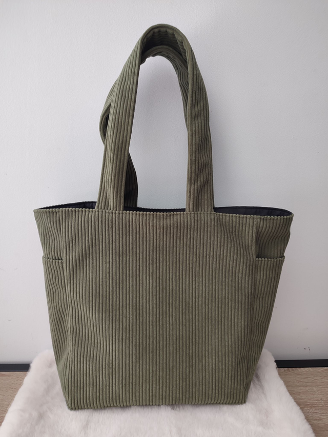 Sac cabas velours côtelé (plusieurs coloris au choix)