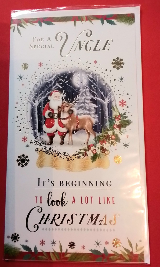 Uncle Christmas Card Two Designs