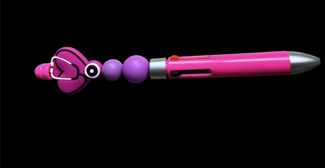 Pink Stethoscope/Heart Pen