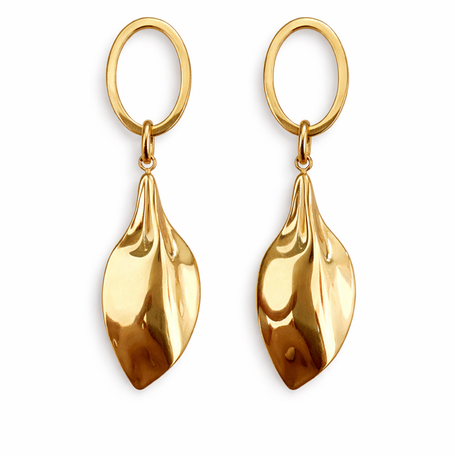 Pendientes acero dorado 