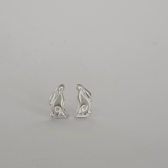 Sterling Silver Hare Studs