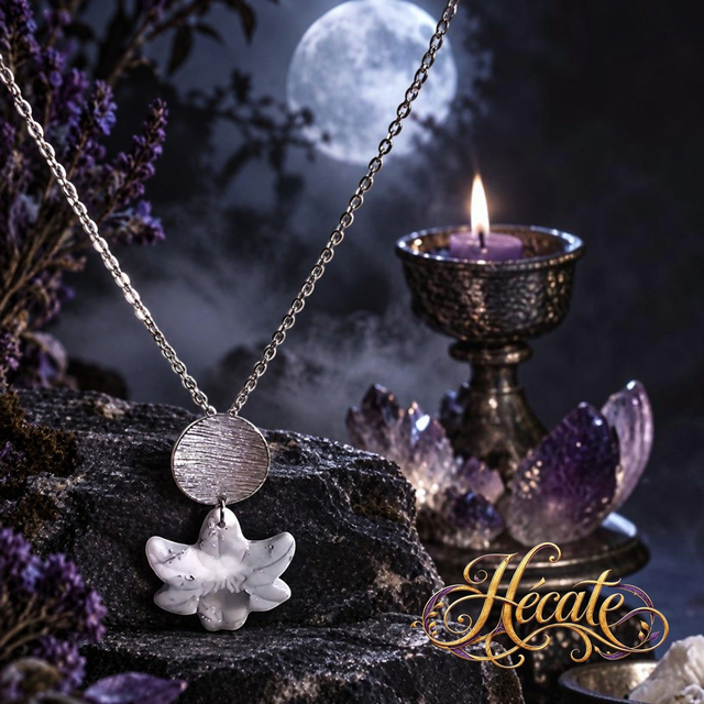 Collier Fleur de Lune Argentée