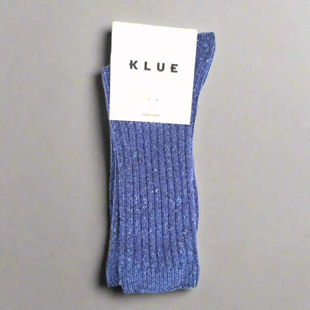 KLUE Silk and Wool DUST STAR socks | Blue