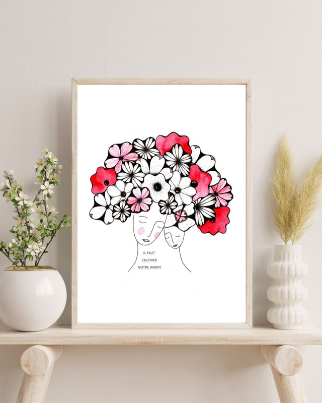 Il faut cultiver notre jardin - Reproduction 13x18cm ou A4
