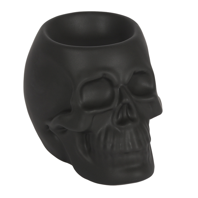 Black &amp; White Skull Wax melt Tealight burner 
