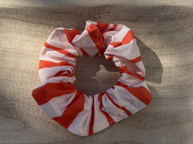 Chouchou rayé rouge 