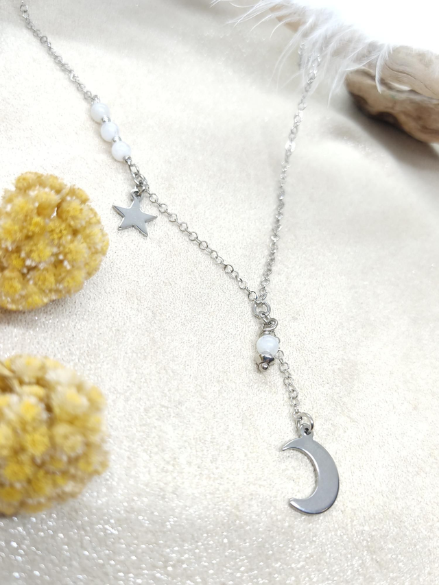 Collier LUNA-STELLA Péristérite