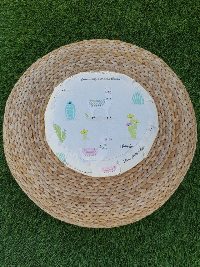 Mini Zafu pour enfant aux motifs de cactus et lamas - DRAMA LAMA