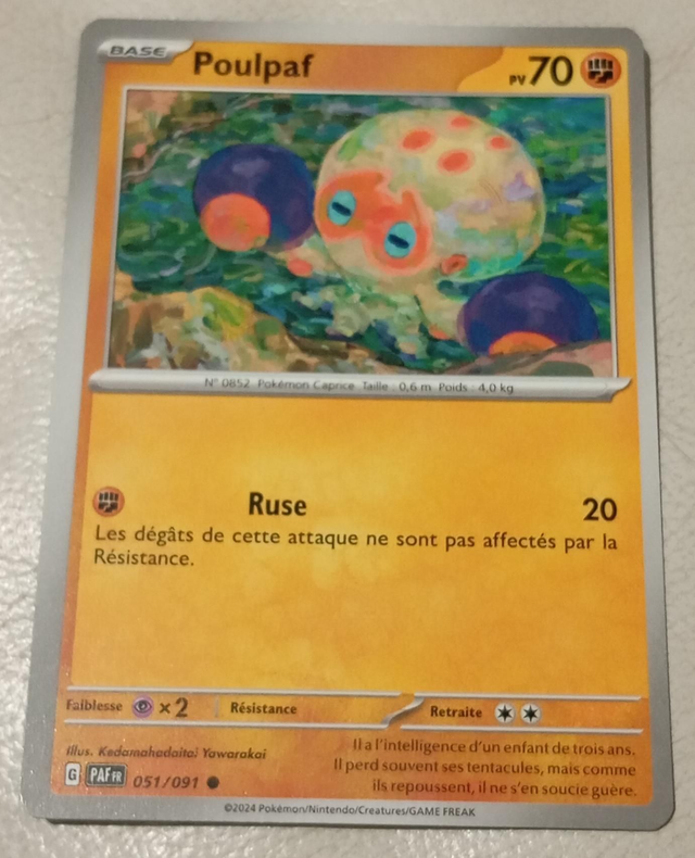 Carte pokémon Poulpaf