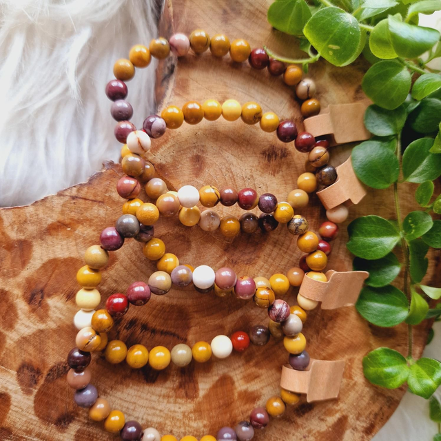 Mookaite 6mm Beaded Bracelet 