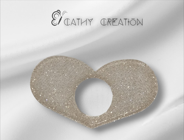 Bague de lecture paillettes argentées 