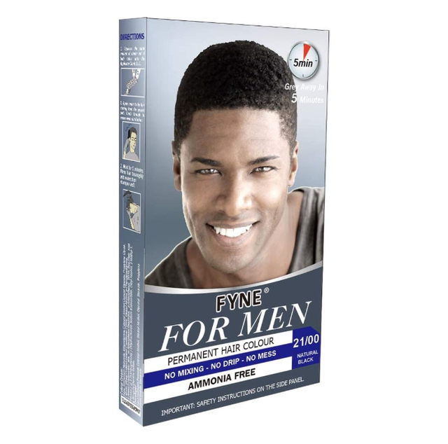 Fyne For Men Permanent Hair Colour (21/00 Natural Black)