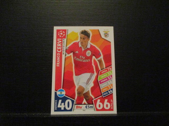 Franco Cervi - UEFA Champions League Match Attax 2017/18 Original Trading Card #211