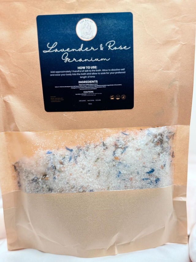 Bath Salts (250g) - Lavender &amp; Rose Geranium