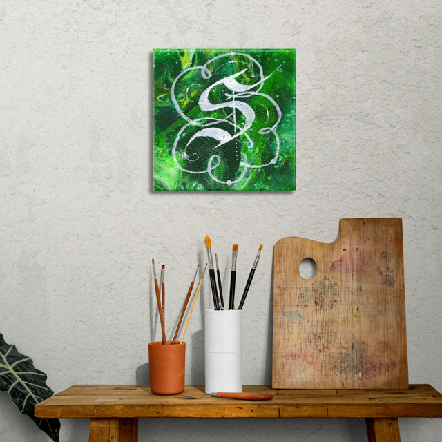 Calligraphie Lettrine S | Tableau Fait Main