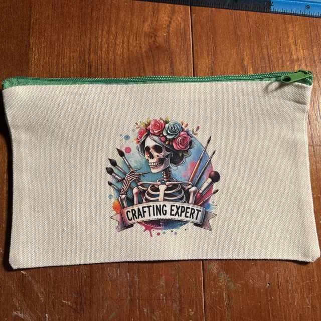 Crafting Expert Canvas bag, cosmetics, pencils, crafts etc
