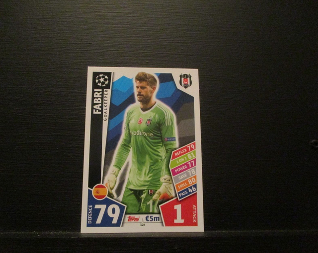 Fabri - UEFA Champions League Match Attax 2017/18 Original Trading Card #326