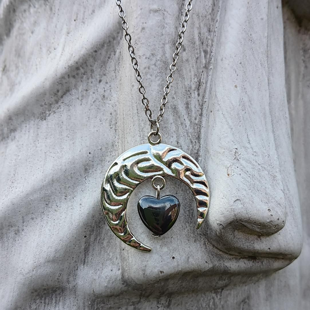 Hematite Heart Necklace