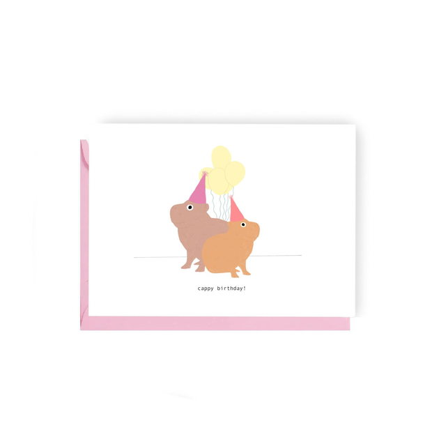Capy Birthday - Illustrated Birthday Card  