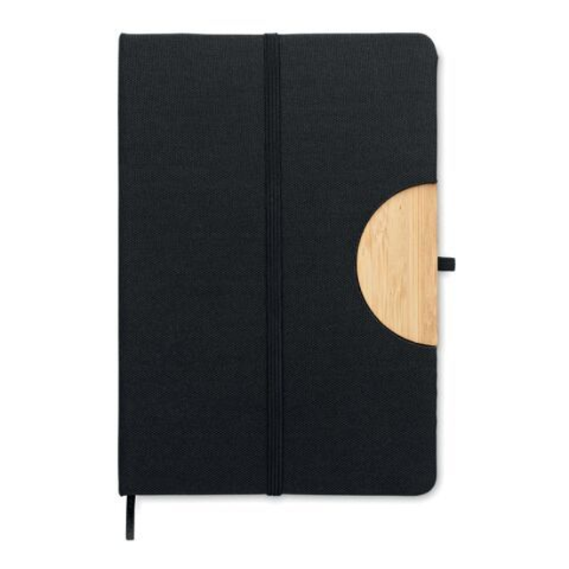 A5 RPET notebook with phone stand