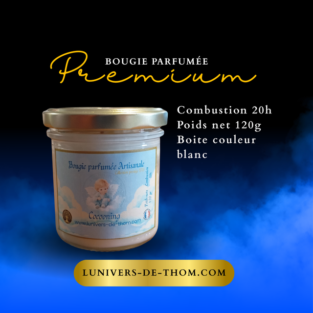 Bougie artisanale magnétisée – Cocooning Fleur de Coton 120 GR 