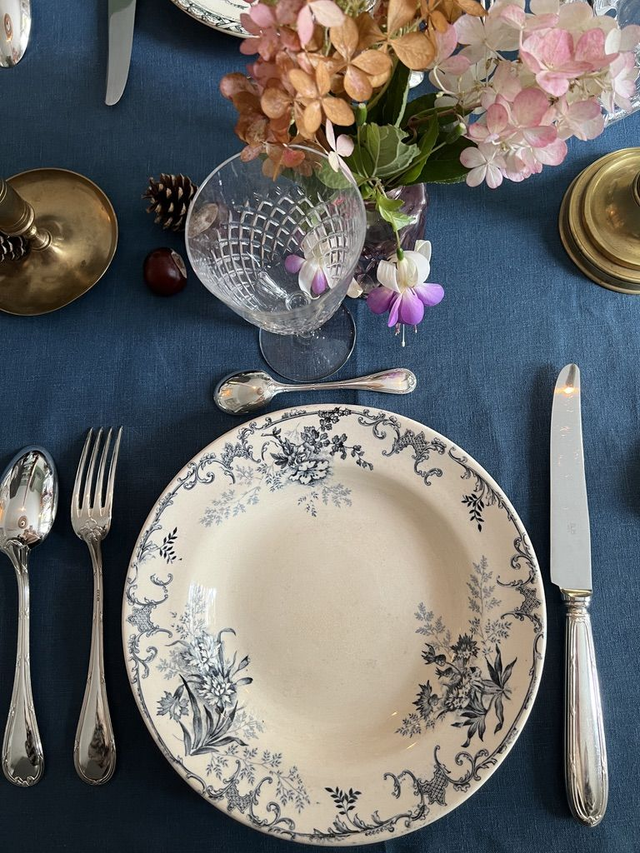 NINON - Suite de 6 assiettes creuses dépareillées - Terre de Fer