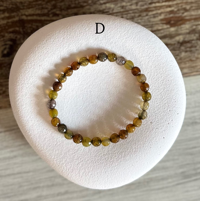 Bracelet Agate 6mm (de A à F)