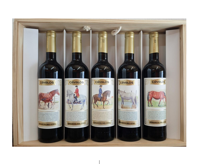 Coleção Cavalos Portugueses - Marcolino Sebo - 5x75cl- Alentejo DOC