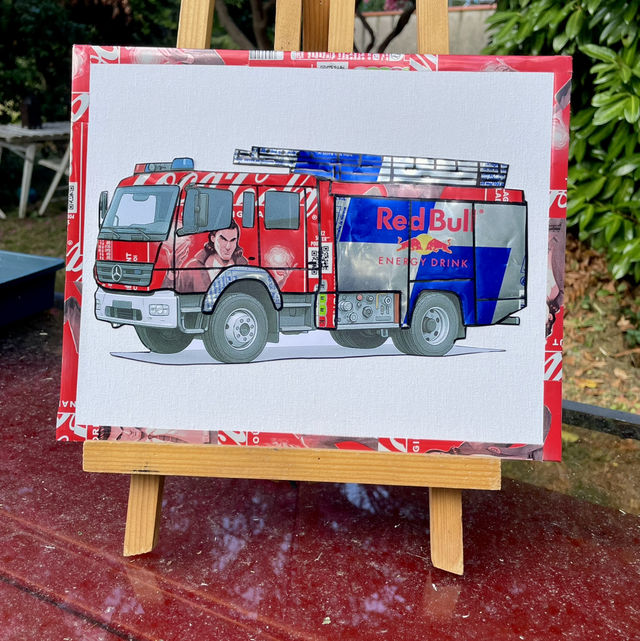 Tableau camion de pompiers 