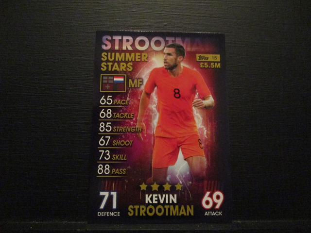 Kevin Strootman - Summer Stars Match Attax 101 Original Trading Card