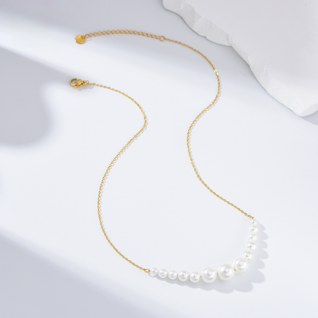 Collier barre de perle 