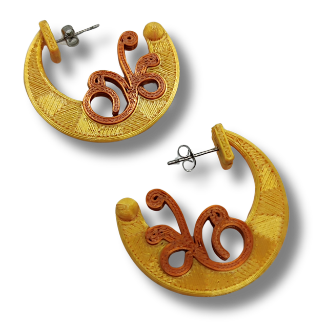 Pendientes Alisio | Argollas Canarias en 3D | Joyería Artesanal y Sostenible de ImpYris