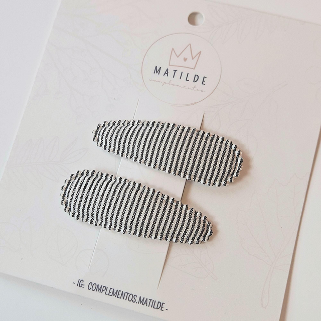 Clip Par 	Líneas Blanco y Negro