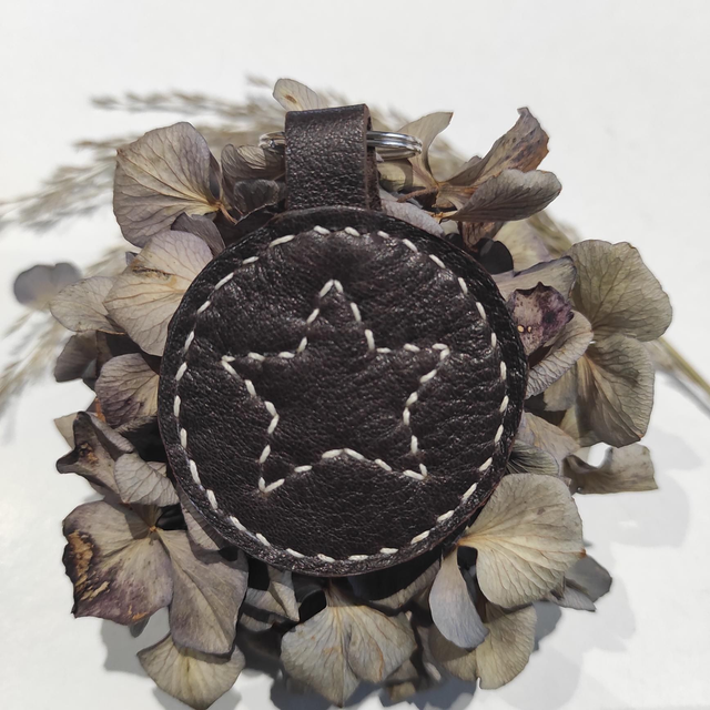 Porte clés Étoile en cuir 