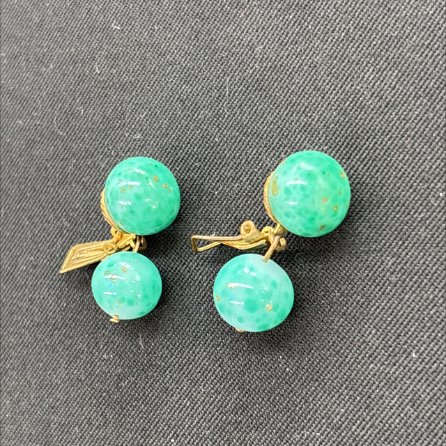 Ohrclips Glas Perlen Ozean 