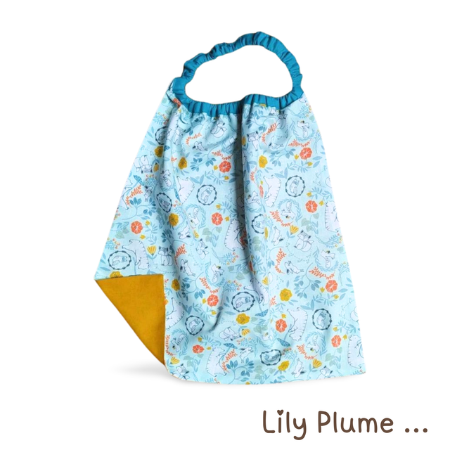 Serviette élastiquée ours blanc renards