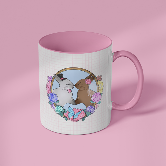 Mug à anse colorée BUNNY WEDDING
