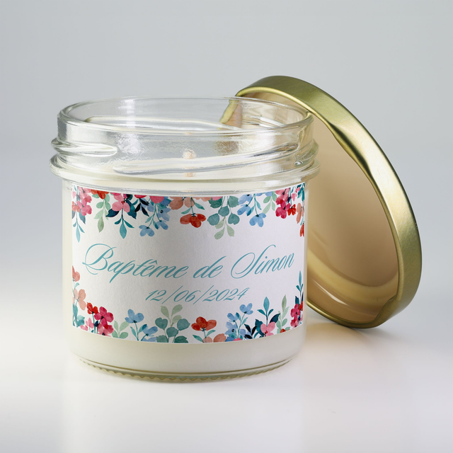 6 pièces de Bougies personnalisées parfumées - Idée-cadeau invités baptême, anniversaire, mariage, retraite, événements d’entreprise, remerciements